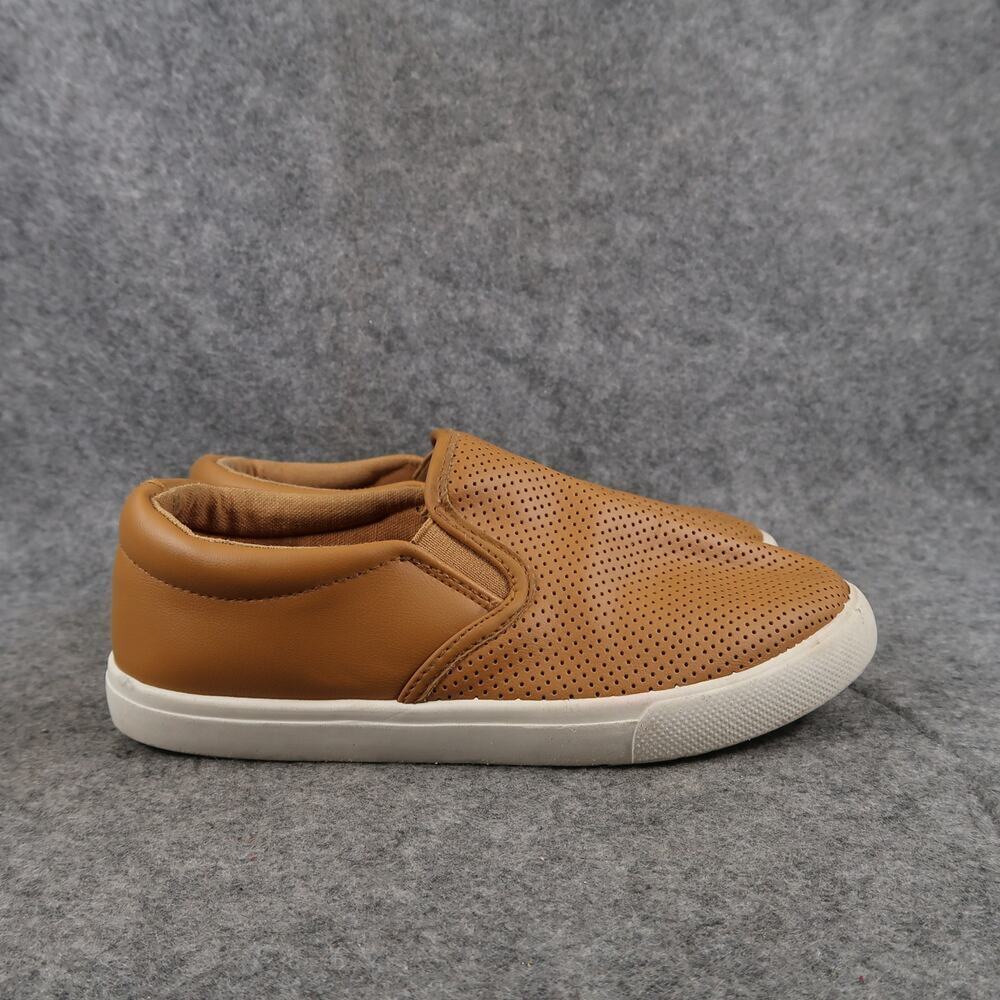 Fabkids Shoes Kids 1 Sneakers Slip On Casual Trainers Perforated Brown Comfort